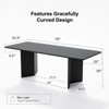 PexFix 79" x 33.5" Solid Wood Farmhouse Dining Table with V-Shaped Legs and Square Wood Top for Modern Dining Rooms & Family Gatherings Black - 2 of 4