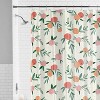 LunaLulinlk Waterproof Peaches Marble 30% Recycled PEVA Shower Curtain and Hooks - 3 of 4