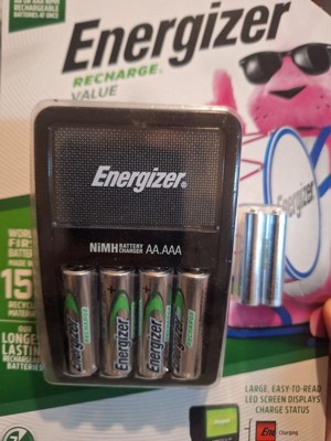 Energizer Recharge Value Charger for NiMH Rechargeable AA and AAA Batteries  