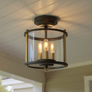 Urban Ambiance Luxury Rustic Outdoor Ceiling,  11"H x 9.875"W,  Olde Bronze Finish, UHP1123 - 1 of 4