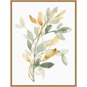 Amanti Art Sage and Sienna Leaves II by Jennifer Goldberger Canvas Wall Art Print Framed 18 x 24-in. - 1 of 4