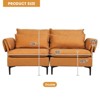 Modern Fabric Loveseat with Solid Wood Frame and High Legs – Stylish and Comfortable for Home & Office - 3 of 4