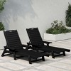 WestinTrends Adirondack Outdoor Chaise Lounge for Patio Garden Poolside (Set of 2) - 2 of 4