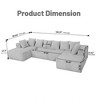 130" Modular U-Shaped Sectional Sofa with Reversible Chaise, Corduroy Sectional Sofa for Living, Large Sectional Sofa with Customizable Layout-Koiai - 4 of 4