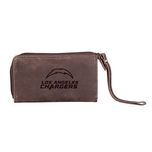 Evergreen NFL Los Angeles Chargers Brown Leather Women's Wristlet Wallet Officially Licensed with Gift Box - 1 of 1