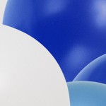 metallic blue white