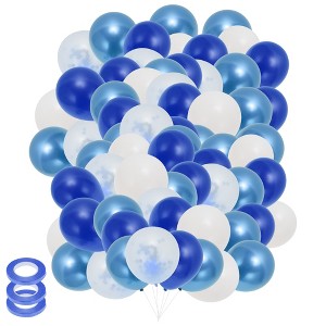 Unique Bargains Latex Party Balloons 10 -12" Round with Ribbon for Party Decorations - 1 of 4