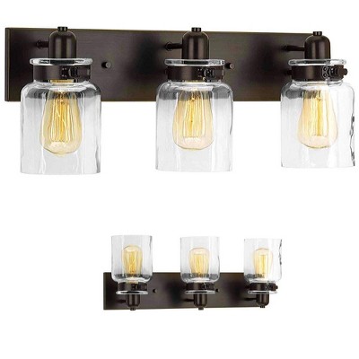 Wood Grip 2 Led 100w Led Bathroom Vanity Light Fixture, Antique Bronze ...