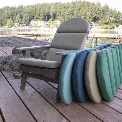 Pebble Grey Recycled Fabric Adirondack Chair Cushion