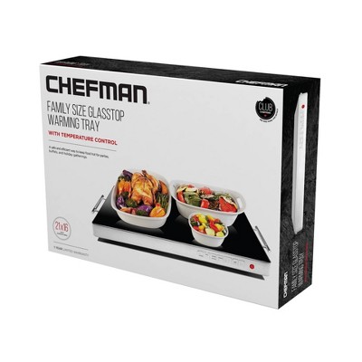 Chefman Electric Glass Warming Tray with Temperature Control