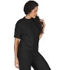 Memoi Women's Soft Touch Cozy Knit Casual Short Sleeve Top Black 1X-2X - 2 of 4