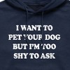 Men's - Instant Message - I Want To Pet Your Dog Graphic Fleece Pullover Hoodie - 2 of 4