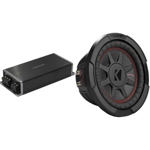Kicker Marine KPX500.1 Powersports Amp & 6.75" CompRT Subwoofer Audio Upgrade - 1 of 4