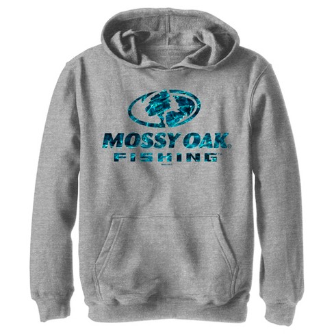 Boy's Mossy Oak Blue Water Fishing Logo Pull Over Hoodie - image 1 of 4