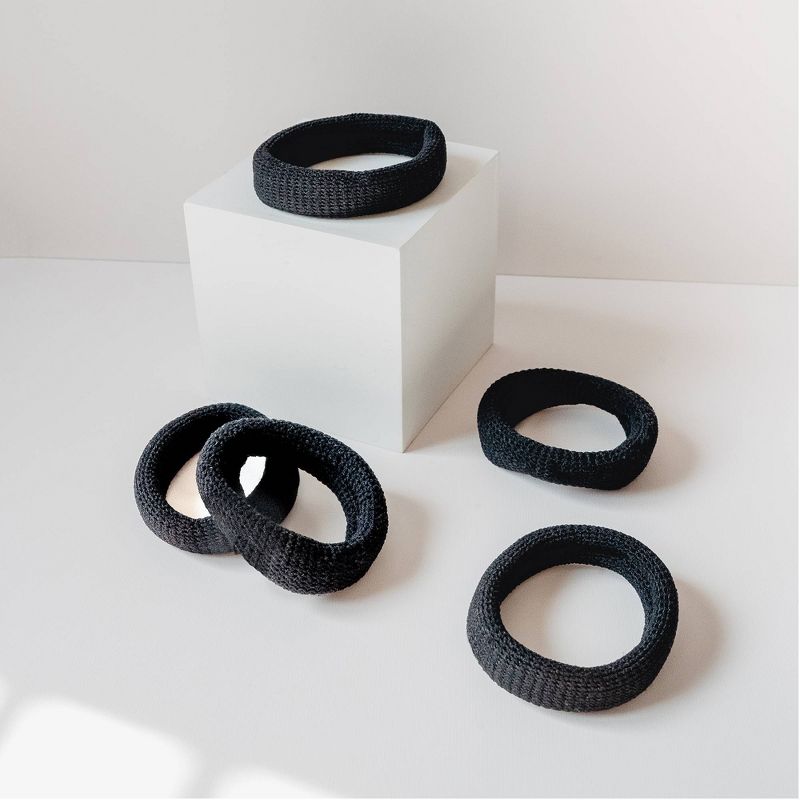 Gimme Beauty Thick Hair Tie Bands - Black - 6ct, 3 of 7