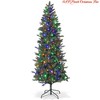 6FT/7.5FT/9FT Pencil Christmas Tree with 200+ Lights, Slim Artificial Xmas Tree for Small Spaces, Home, Office, Apartment, Holiday Decor - 2 of 4