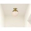 Elegant Lighting Eclipse 10 Inch Flush Mount Frosted White Shade in Satin Gold - 2 of 4