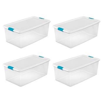 Luxor Stackable Clear Storage Bins (4-Pack, Large) MBS-BIN-4L-CL