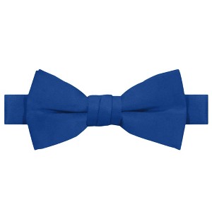 Jacob Alexander Young Boys' Solid Color Pre-Tied Adjustable Banded Bow Tie - 1 of 4