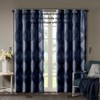 DSVIMOY Curtain Panels, Knitted Jacquard Total Blackout Curtain Panel for Living Room, Bedroom, Navy, 95"*50"*0.13" - 3 of 4
