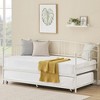 Whizmax Daybed and Trundle Frame Set, Premium Steel Slat Support, Daybed and Roll Out Trundle Accommodate, No Box Spring Needed - 4 of 4