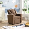 LOVMOR Kids Recliner Chair, Kid Upholstered Couch with Cup Holder, Footrest&Backrest, Toddlers Velvet Recliner w/ Headrest&Footrest - 2 of 4