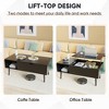 GlasFlength Coffee Tables Lift Tabletop for Living Room with Storage Shelf and Hidden Compartment, Black 39.37"*19.7"*8.7" - 4 of 4