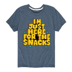 Boys' - Instant Message - I'm Just Here For The Snacks Short Sleeve Graphic T-Shirt - 1 of 4