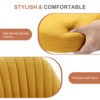 GlasFlength Modern Fabric Seating Sets with Wheels, Armless and Adjustable Swivel Office Desk Chairs, for a Variety of Occasions, Yellow, 21"*21"*18" - 3 of 4