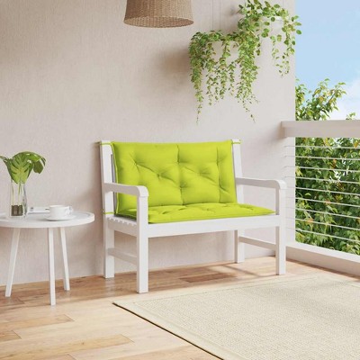 vidaXL Garden Bench Cushion Bright Green 39.4"x(19.7"+19.7")x2.8" Oxford Fabric