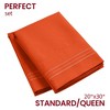 Mellanni 1800 Pillowcase Set 2 pc Set of 2 Standard Size Poppy Orange - 2 of 4