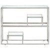 vidaXL Console Table Living Room Furniture Stainless Steel and Tempered Glass - Silver Glass - 2 of 4