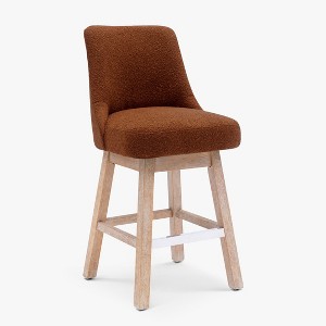WestinTrends 26" Upholstered Swivel Counter Height Bar Stool - 1 of 4