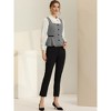 Allegra K Women's Vintage Peplum Hem Button Racerback Dressy Waistcoat Vest - 2 of 4