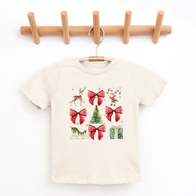 The Juniper Shop Coquette Christmas Collage Toddler Short Sleeve Tee
