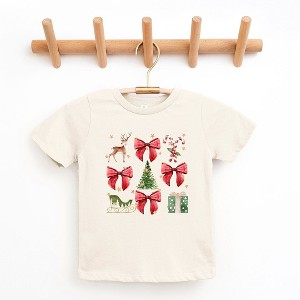 The Juniper Shop Coquette Christmas Collage Toddler Short Sleeve Tee - 1 of 3