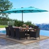 Tangkula 11 PCS Patio Dining Set w/ 15ft Double-Sided Patio Umbrella (Base Included) - 4 of 4