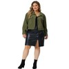 Agnes Orinda Women's Plus Size Lightweight Cropped Button Down Corduroy Trucker Jackets - 3 of 4