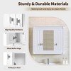 APRILSOUL Bathroom Wall Cabinet with Mirror, Wall Mounted Medicine Cabinet with 4 Shelves, Mirrored Door Over Toilet Storage Cabinet - 2 of 4