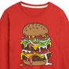 Boys' - Instant Message - Sloppy Burger Lover Long Sleeve Graphic T-Shirt - 2 of 4