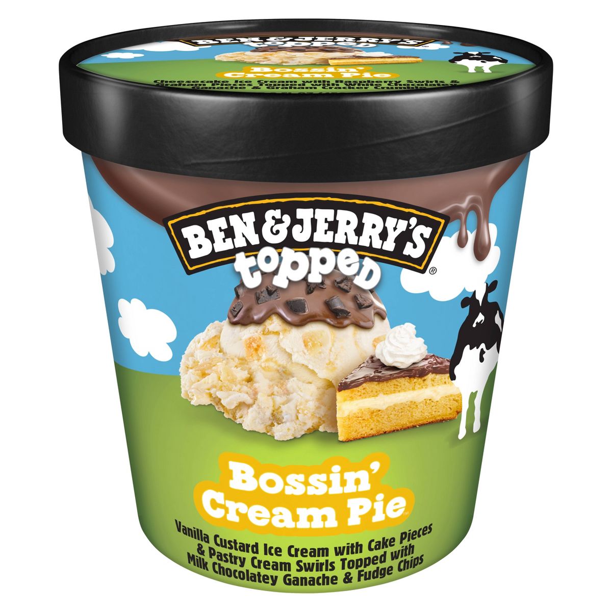 Ben & Jerry's Topped Bossin' Cream Pie Frozen Ice Cream - 1 Pint