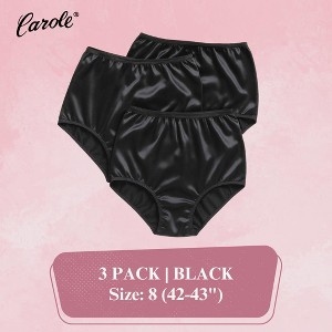 Carole Women's 100% Nylon Classic Full Cut Fit High Rise Panties -3 Pack - 1 of 4