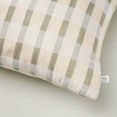 14&#34;x36&#34; Layered Stripe Lumbar Bed Pillow Sage Green/Cream/Natural - Hearth &#38; Hand&#8482; with Magnolia_2