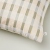 14"x36" Layered Stripe Lumbar Bed Pillow Sage Green/Cream/Natural - Hearth & Hand™ with Magnolia: Cotton-Linen Blend, Indoor Use - 4 of 4
