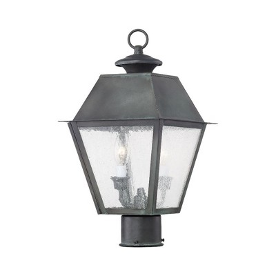 Livex Lighting Mansfield 2 - Light Post Light in  Charcoal