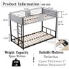 ALEXOUN Twin Size Modern Simple Black Bunk Bed Metal Bed with Vent Board,Heavy-duty Sturdy Metal,Noise Reduced ,with Safety Guardrail - 3 of 4