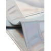 Allegra K Women's Metallic Biker Holographic Shiny Jackets - 4 of 4