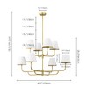 Rennnsan Lissane 41" W 8 -Light Dimmable Mid-Century Tiered Chandelier in Black & White & Brown - 3 of 4