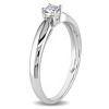 EVERLY JEWELRY | 10K Gold 1/10 CT TW Princess Cut Diamond Solitaire Engagement Ring - Multiple Metal Color Options - 2 of 4