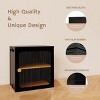 INFURNIC Decorative Storage Cabinets, Stylish and Functional Storage for Every Room, Bedroom, Living Room, Kitchen, Black,15.94”*12.01”*16.57" - 3 of 4